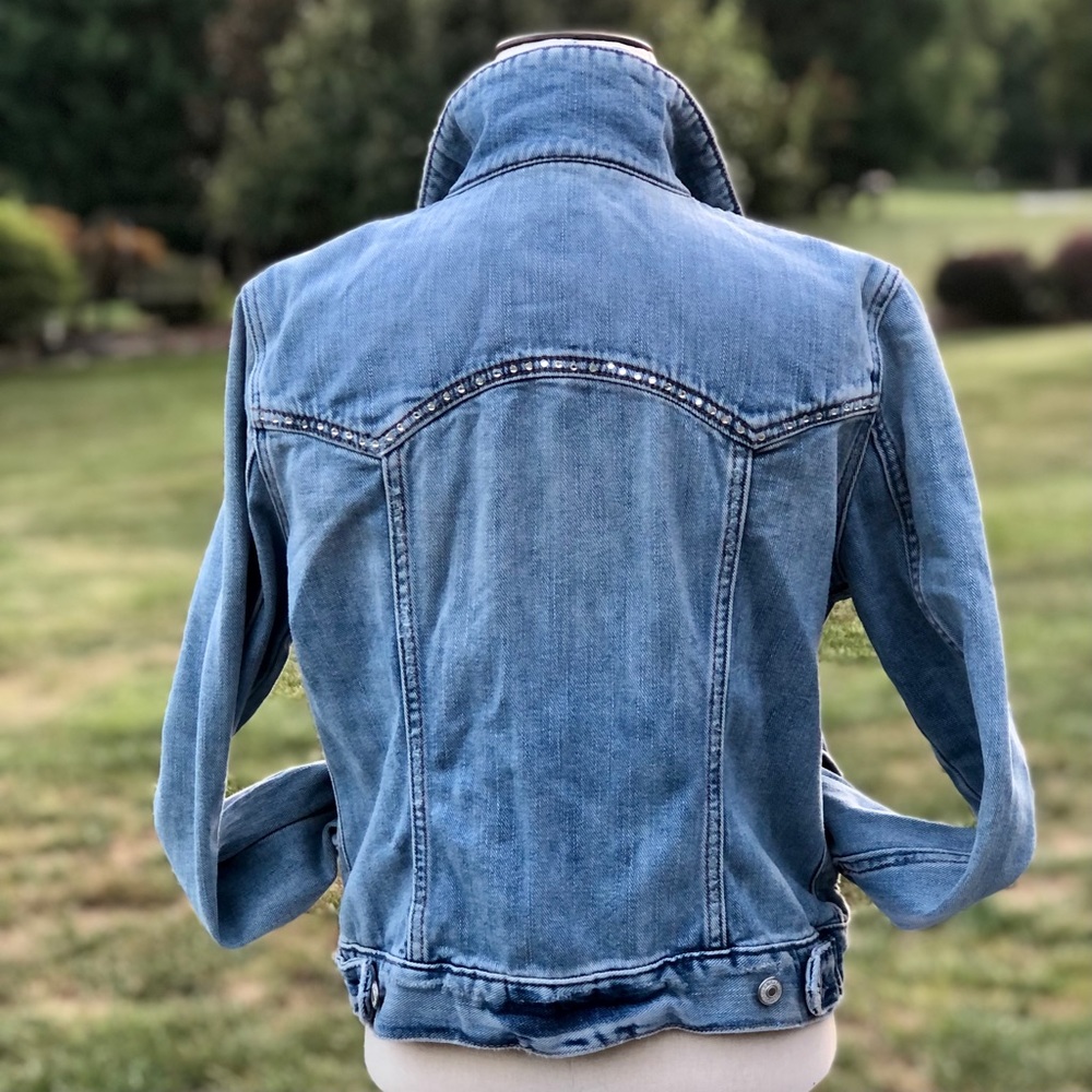 Distressed Gap Denim & Rhinestone Jacket - Picture 2 of 15